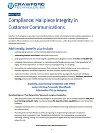 Compliance: Mailpiece Integrity in Customer Communications