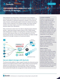 Immutable Data Protection with Qumulo S3 Storage