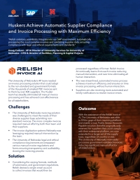 Huskers Achieve Automatic Supplier Compliance and Invoice Processing with Maximum Efficiency