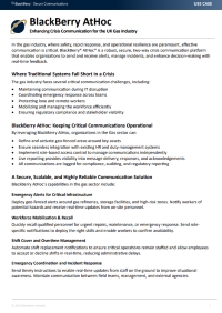 BlackBerry AtHoc: Enhancing Crisis Communication for the UK Gas Industry