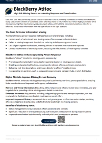 BlackBerry AtHoc: High Risk Missing Person: Accelerating Response and Coordination