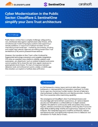 Cyber Modernization in the Public Sector: Cloudflare & SentinelOne simplify your Zero Trust architecture
