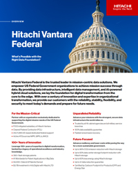 Hitachi Vantara Federal Company Overview