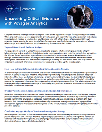 Uncovering Critical Evidence with Voyager Analytics