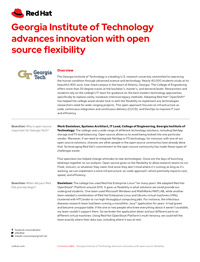 Georgia Institute of Technology Advances Innovation with Open Source Flexibility