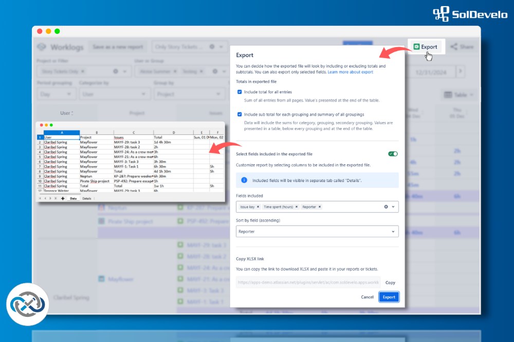 Report's Data Export