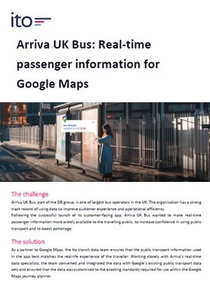 Arriva UK Bus: Real-time passenger information for Google Maps