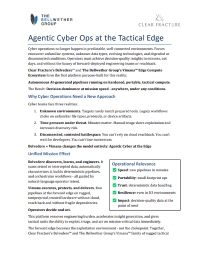Agentic Cyber Ops at the Tactical Edge
