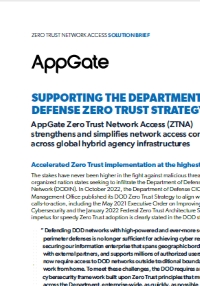 Supporting the DoD Zero Trust Strategy