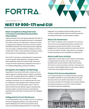 NIST SP 800-171 and CUI