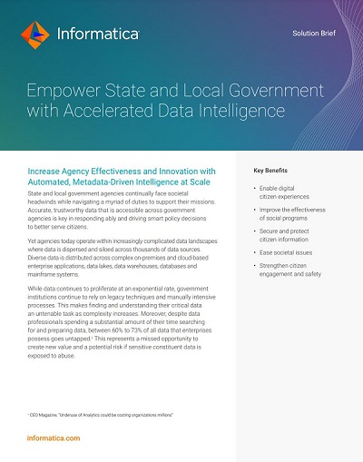 Empower State & Local Government with Accelerated Data Intelligence