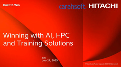 Hitachi Federal Partner Webinar - Winning with AI, HPC, and Training Solutions
