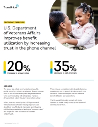 U.S. Department of Veterans Affairs Improves Benefit Utilization by Increasing Trust in the Phone Channel