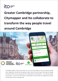 Greater Cambridge partnership, Citymapper and Ito collaborate to transform the way people travel around Cambridge