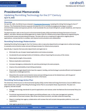 Updating Permitting Technology for the 21st Century