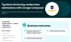 Tyndale University modernizes admissions with Conga Composer