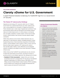 Claroty xDome for U.S Government: A SaaS-Powered Solution Underway for FedRAMP High for U.S. Government