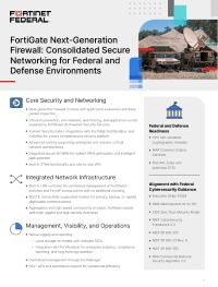FortiGate Next-Generation Firewall: Consolidated Secure Networking for Federal and Defense Environments