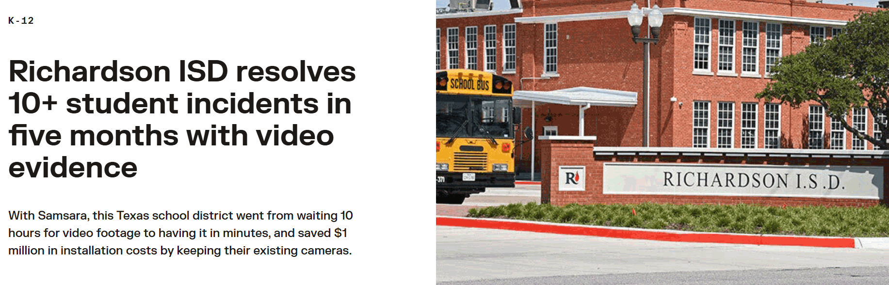 Richardson ISD Resolves 10+ Student Incidents in Five Months with Video Evidence