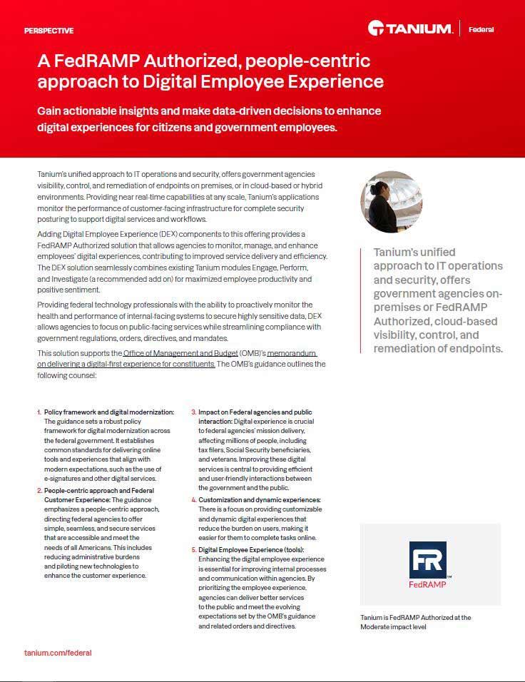 A FedRAMP Authorized, people-centric approach to Digital Employee Experience