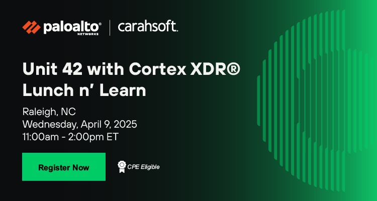 Unit 42 with Cortex XDR Lunch n' Learn Event Banner