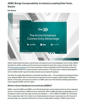 ADBC Brings Composability to Industry Leading Data Tools, Stacks
