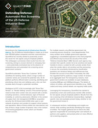 Defending Defense: Automated Risk Screening of the US Defense Industrial Base