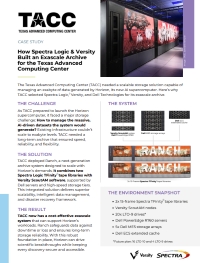 How Spectra Logic & Versity Built an Exascale Archive for the Texas Advanced Computing Center