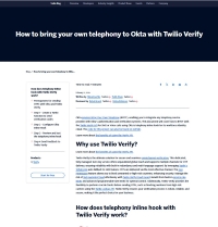 How to bring your own telephony to Okta with Twilio Verify