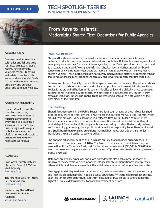 Tech Spotlight Samsara & Launch Mobility Fleet Graphic