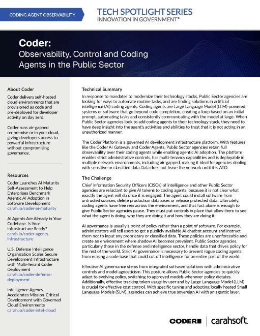 Tech Spotlight: The Coder Platform: Observability, Control and Coding Agents in the Public Sector