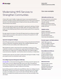 Modernizing HHS Services to Strengthen Communities