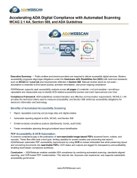 Accelerating ADA Digital Compliance with Automated Screening