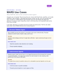 MARS Use Cases