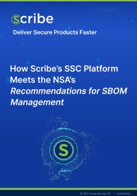 How Scribes SSC Platform meets the NSA's Recommendation for SBOM Management