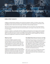 Babel Street Insights Secure Access for Intelligence Operations
