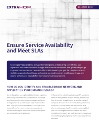 Ensure Service Availability and Meet SLAs