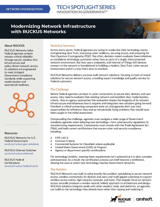 Tech Spotlight RUCKUS Networks Network Infrastructure 2026
