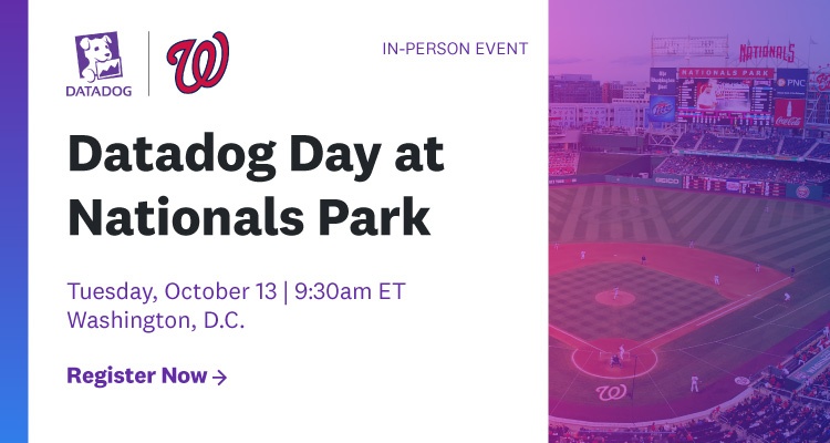 Datadog Day at Nationals Park Event Banner