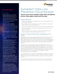 Symantec® Data Loss Prevention Cloud Solution