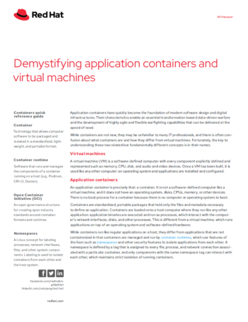 Red Hat application containers whitepaper