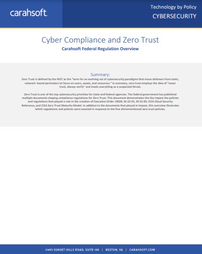 Cyber Compliance and Zero Trust 