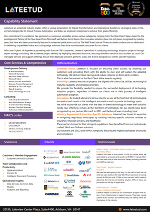 LateeTud - Capability Statement