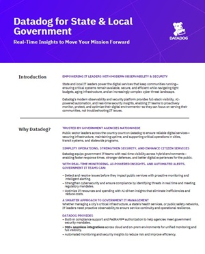 Datadog for State & Local Government