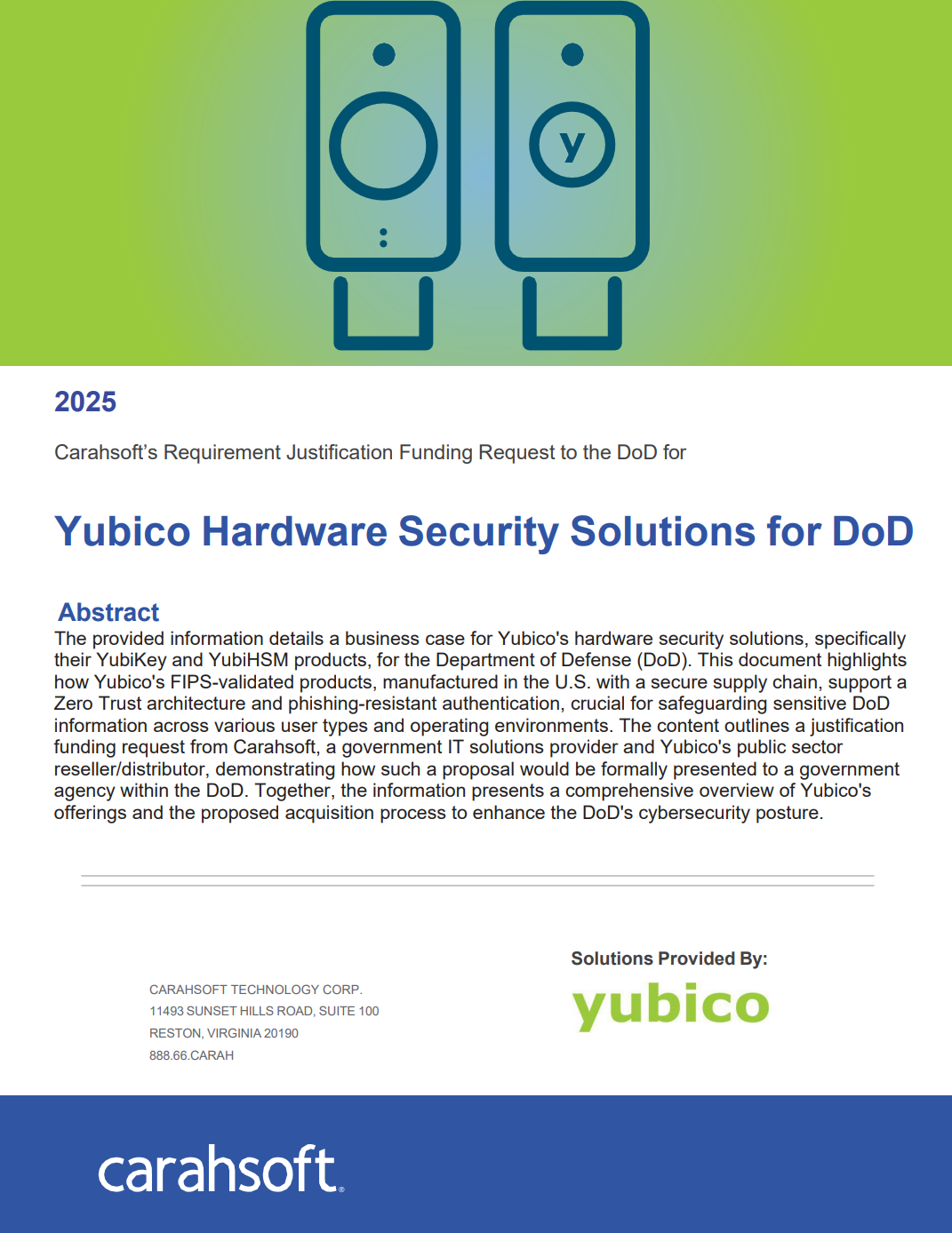 Requirement Justification Funding Request