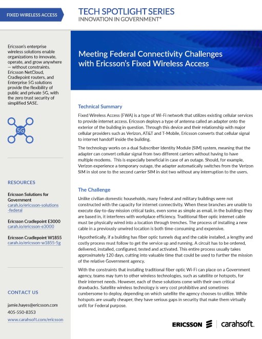 Tech Spotlight Ericsson Federal Connectivity Graphic