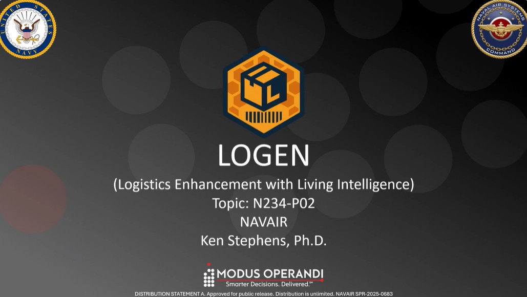 Modus Operandi's Navy STP Tech Talk on LOGEN
