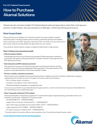 How to Purchase Akamai Solutions: For the U.S. Federal Government