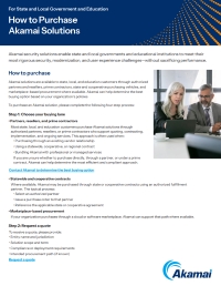 How to Purchase Akamai Solutions: For State and Local Government and Education