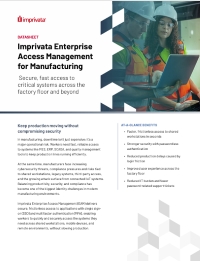Imprivata Enterprise Access Management for Manufacturing
